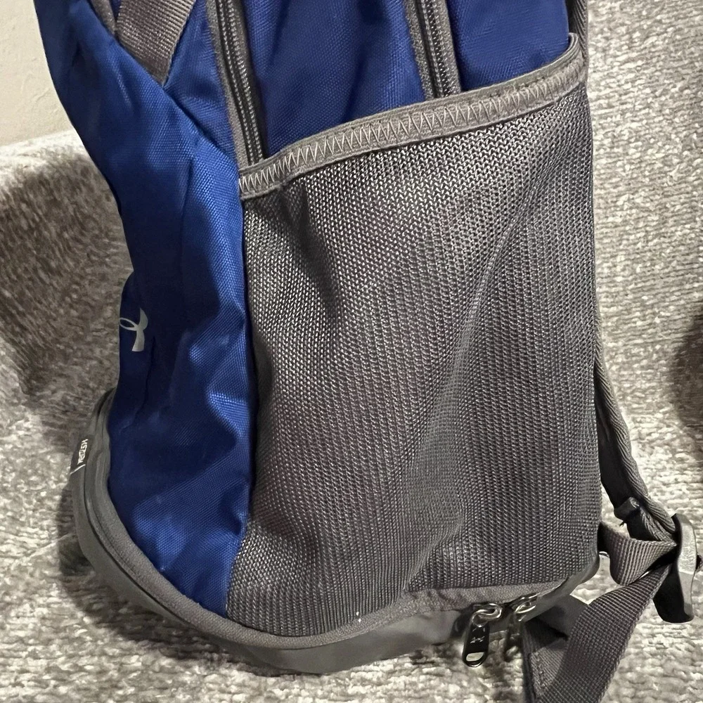Under Armour UA Storm Backpack Blue Gray Shoe Compartment Laptop Book Bag